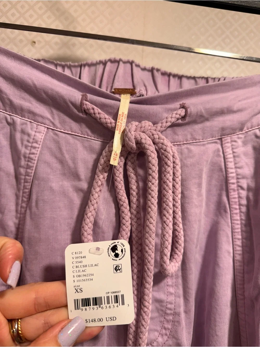 NWT Free People Willow Poplin Maxi Skirt in Pink Lavender Size XS